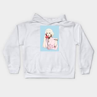 Marilyn Monroe light blue Kids Hoodie